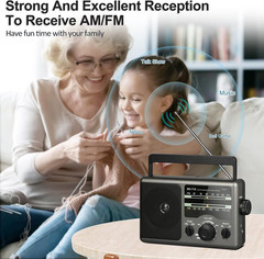 AM FM Portable Radio Battery Operated by 4X D Cell Batteries or AC Power