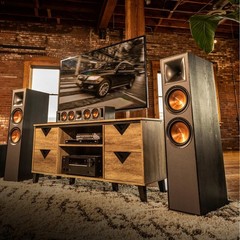 Klipsch Reference R-620F Floorstanding Speaker, Black Textured Wood Grain Vinyl