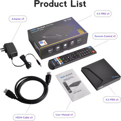 K3 Pro 6K HDR Android TV Box WiFi-6 Quad Core 4GB+32GB BT 5.0 Voice Remote