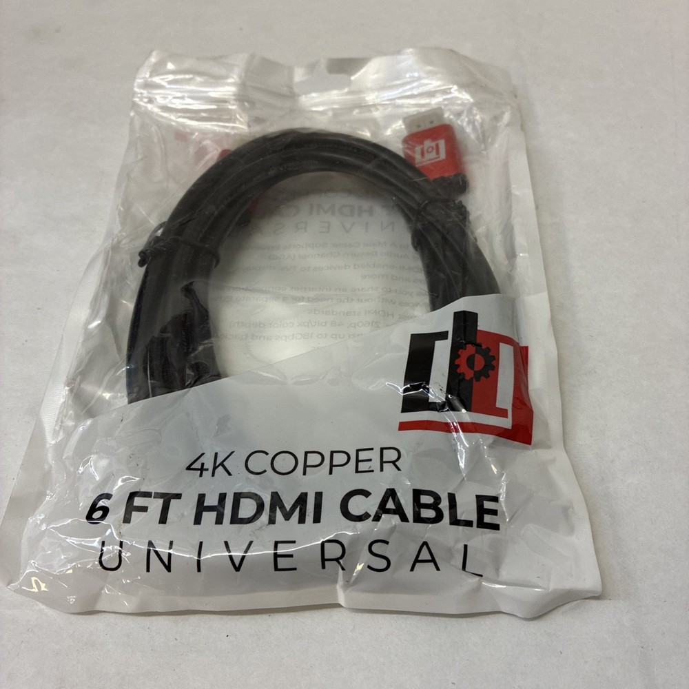 Deco Gear 6 FEET Universal 4K HDMI Cable Copper Conductors Cable 60hz DG6FTHDMI