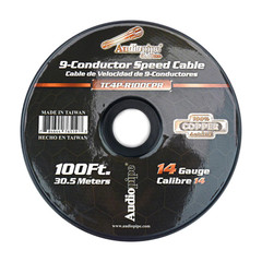 Audiopipe 100% Copper Series 9-Conductor Speed 100 ft. Cable (BLUE) NEW