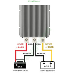 24V to 13.8V 60A 828W DC-DC car waterproof power converter 18-35V to 13.8V