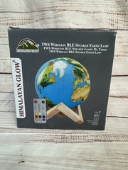 Hand Painted Himalayan Glow Wireless BLE Speaker Earth Lamp W/remote USB-C