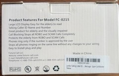 Future Call FC-0215 Jumbo Talking Caller ID – Big LCD Display – Speaks White