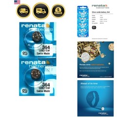 Watch Batteries 364 SR621SW Silver Oxide 1.55V 2 Pack