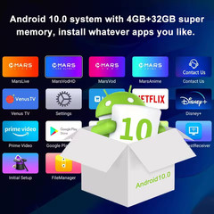 K3 Pro 6K HDR Android TV Box WiFi-6 Quad Core 4GB+32GB BT 5.0 Voice Remote