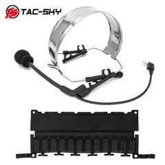 TS TAC-SKY COMTAC III Tactical Headse Removable headband & K 2 Pin Plug Ptt