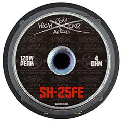 Sky High Car Audio SH-25FE 2.5″ Loudspeaker with Carbon Fiber Cone (Pair) 30 W