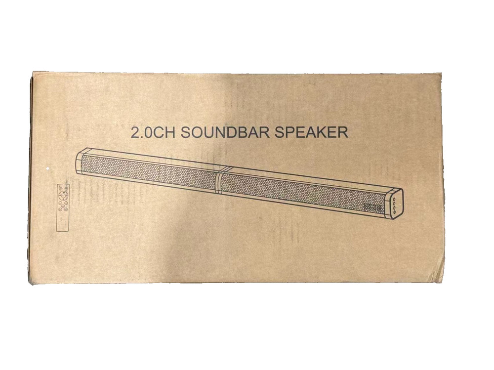Yizlet 2.0 Ch Soundbar Speaker for TV Gaming Remote, Optical, AUX, USB Included