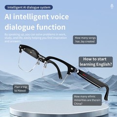 AI Smart Glasses Bluetooth Call Audio Translation for Men and Women Work Glasses