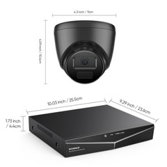 SANNCE 16CH 1080P HDMI 5IN1 DVR Security Camera System Outdoor EXIR Night Vision