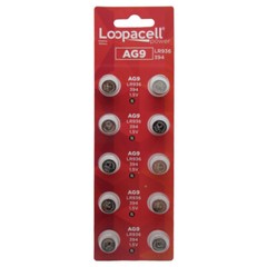 10 Pk Loopacell AG9 394 D394 GP94 L936 LR45 Alkaline Button Cell Batteries