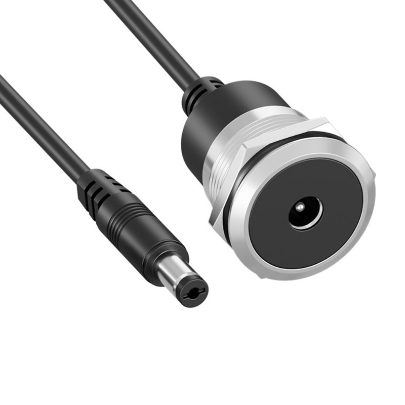 ABS Metal PVC DC5.5×2.1mm Female to Male Power Panel Mount DC5521 Power Cable