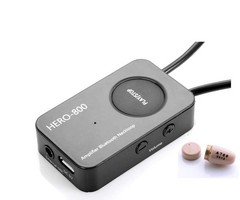 Wireless Neckloop Amplifier with CIC Earpiece 45-100dB T-Coil Hearing Support