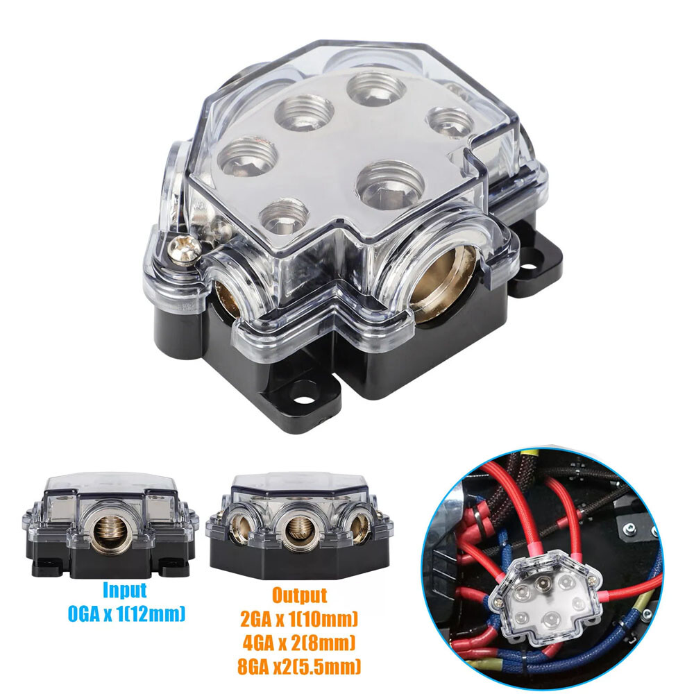 Durable Construction Car Audio Distribution Block 1 Way In 5 Ways Out