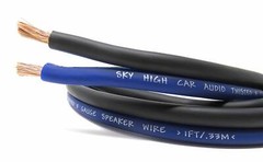 SKY HIGH CAR AUDIO 10 GAUGE CCA SPEAKER WIRE 50FT BLUE/BLACK