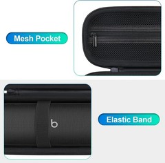 Beats Pill Bluetooth Speaker Carrying Case Travel Bag Black Black Mesh Pocket