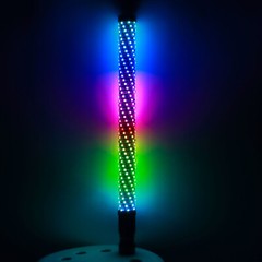 2PCS 1~3FT Spiral LED Fat Whip Light Antenna RGB Chasing For Can-am RZR UTV ATV