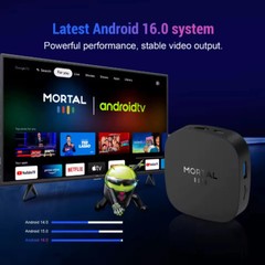 2025 New Android TV Box T1+ Rockchip RK3518 Android 16 8GB RAM 128GB ROM WiFi US