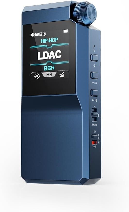 FiiO BTR17 Bluetooth 5.4 USB DAC AMP w/LDAC, aptX Lossless. Dual ES9069Q (Blue)