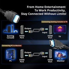 4K HDMI 2.0 Cable High Speed For HD TV Monitor Xbox PS 5 4 3 ARC Gaming Console