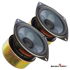 PAIR – Diatone 4 inch full range speakers – 60-18khz – 50 watts – 89dB – NOS
