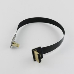 FPV HDMI-compatible Type A Male to Micro HDMI-compatible Male FPC Flat Cable