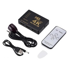 5 In 1 Out HDMI Switch 4K Splitter 5 Port Selector Switcher Hub IR Remote HDTV