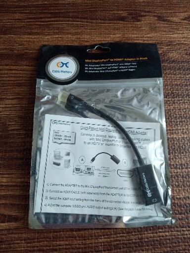 Cable Matters Mini DisplayPort to HDMI Adapter in Black NEW