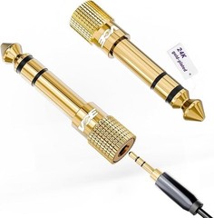 5pcs 6.35mm 1/4″ Male to 3.5mm 1/8″ Female TRS Stereo Audio Headphone Adapter