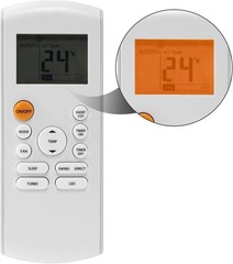 Easy-to-Use Infrared Remote for Midea Air Conditioners – Black, Compact Design