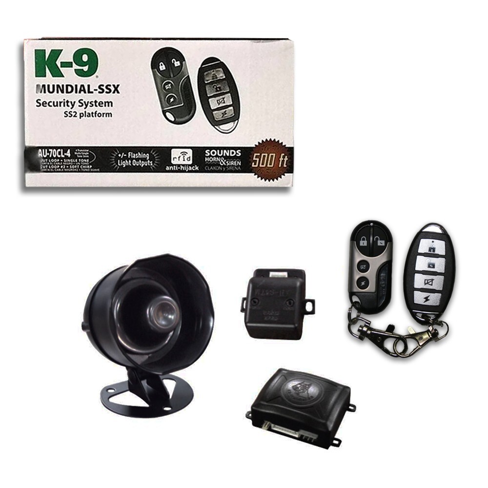 OMEGA K-9 MUNDIAL-SSX STANDARD 1-WAY KEYLESS ENTRY CAR ALARMS SECURITY SYSTEM