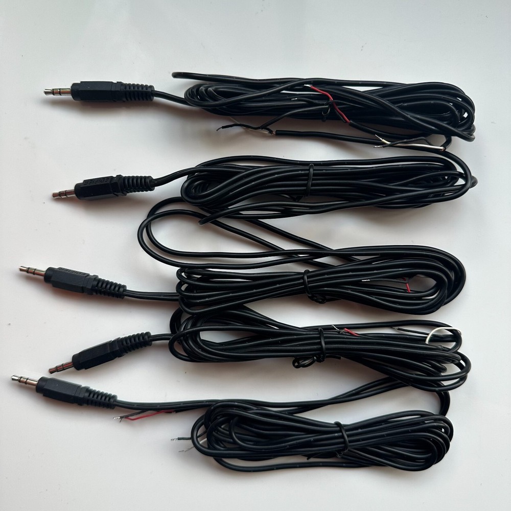 5X repair Replacement Speaker Bare Wire cable With 3.5mm Plug to Stripped Ends