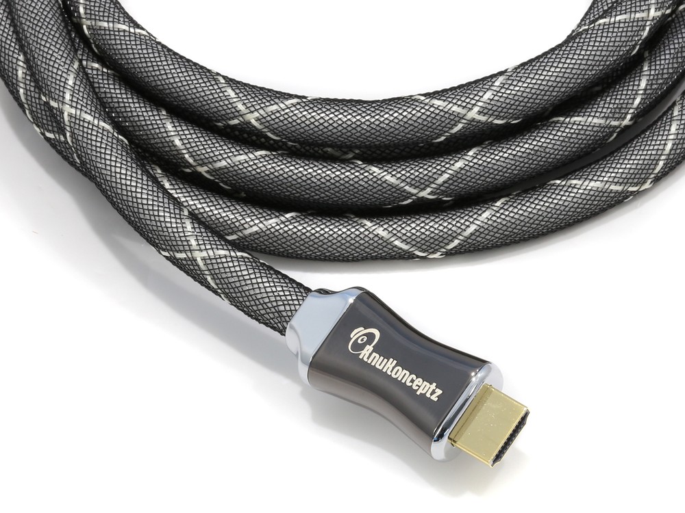 KnuKonceptz Silver Plated 24 Gauge OFC HDMI Cable v1.4 8′ Ethernet 4k x 2k 3D 2M