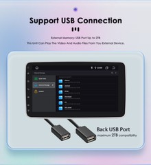 10.1” Android 12 8+128GB Rotatable Carplay Stereo Radio GPS Wifi Double 2 DIN