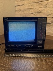 Vintage D&S RTV-002 4.5″ B/W Mini TV & AM/FM Radio Retro 1991 Prop Tested Works!