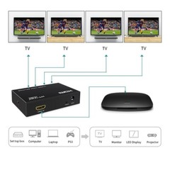 MT-VIKI 4K Powered HDMI Splitter 1 in 4 Out 1×4 for TV Satellite Monitor