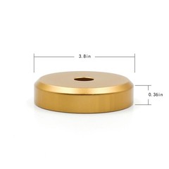 Menesia 45 Record Adapter Aluminum 45 RPM Adapter for Record Player (Gold)