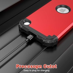 IDweel for iPod Touch 7th Generation Case with 2 Screen Protectors, Red