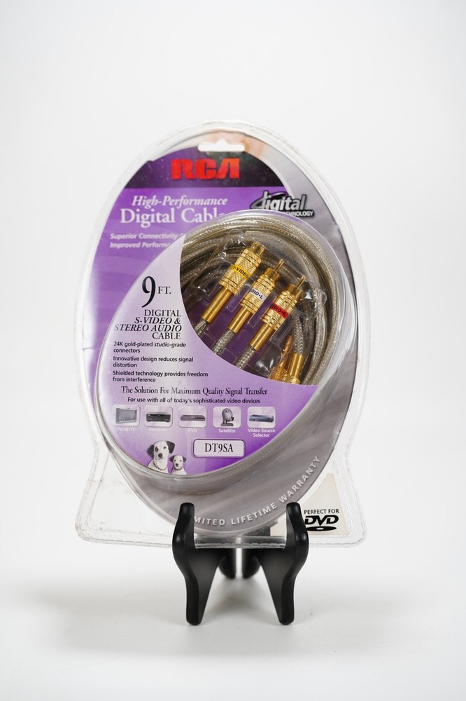 9′ RCA DT9SA High Performance Digital S-Video & Stereo Audio Cable 2002 NEW