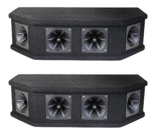 DJ Tweeter Speakers Loaded 6 Piezo Horns PA Pro Audio Cabinets PAIR NEW 2