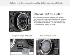 Single 1 Din Car Stereo FM Built-in Speakers In-Dash Bluetooth Radio Head Unit