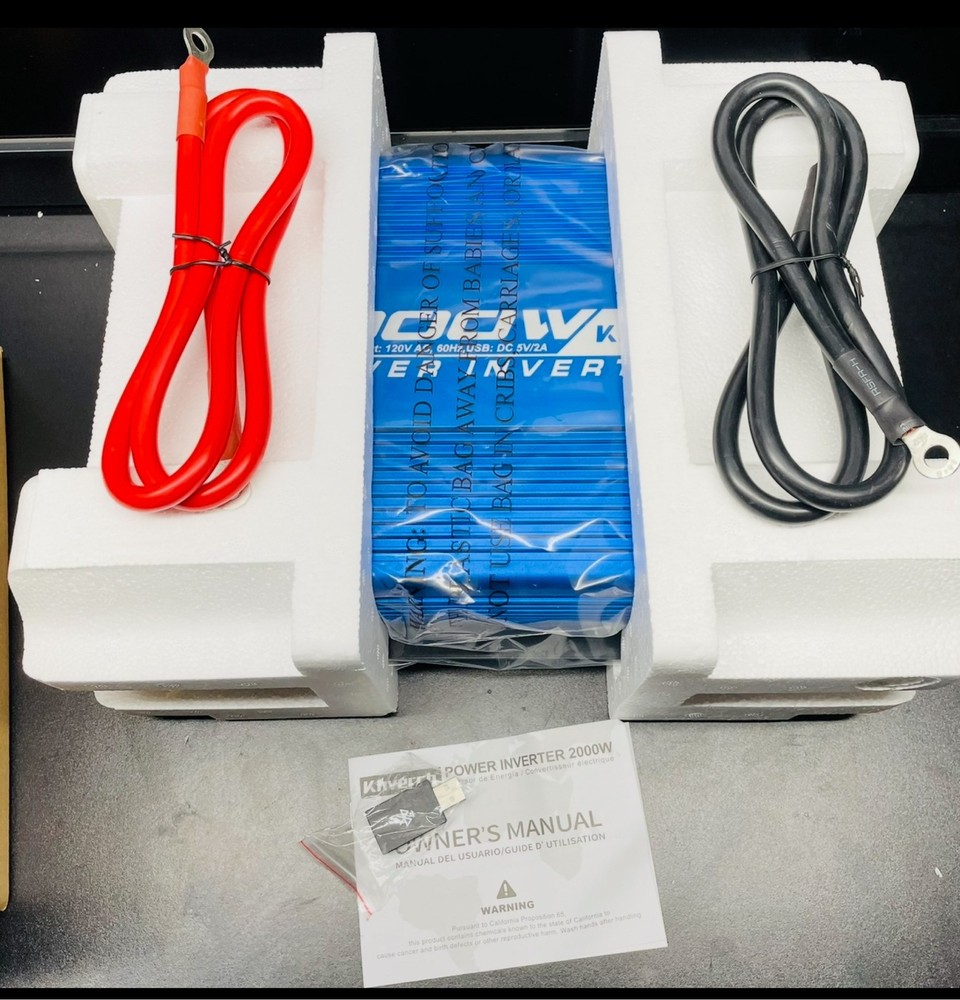 Krüger&Matz 2000W Power Inverter 12V DC to 120V AC Converter Car RV