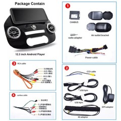 NEW 12.3″ HD Car Radio GPS Navigation Android 6+128GB For 14-22 Benz Vito Metris