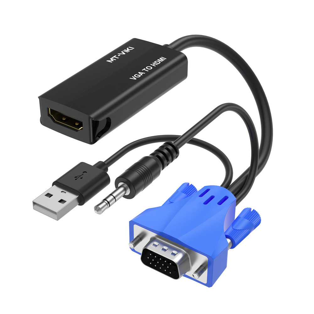 MT-VIKI VGA+AUDIO to HDMI Adapter 1920*1080 60Hz HD Converter For HDTV PC Laptop