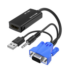 MT-VIKI VGA+AUDIO to HDMI Adapter 1920*1080 60Hz HD Converter For HDTV PC Laptop