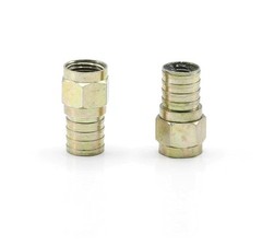 Crimp Connector for RG6 Cable – O-Ring & Gel for Weather Proof Seal – 10 Pack