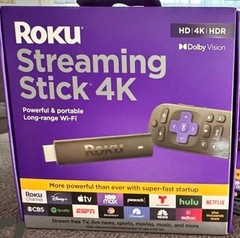 Roku Streaming Stick 4K 2160p HDR Dolby Vision Wi-Fi HDMI Voice Remote