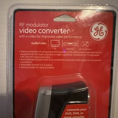 GE RF Modulator Video Converter 37632 Connect DVD DVR Video Games For Older TV