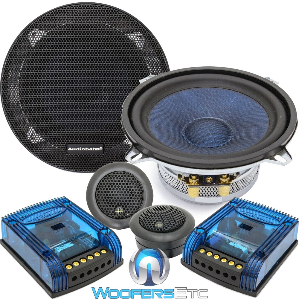 AUDIOBAHN ABC525T 5.25″ 120W RMS COMPONENT SPEAKERS SILK TWEETERS CROSSOVERS NEW